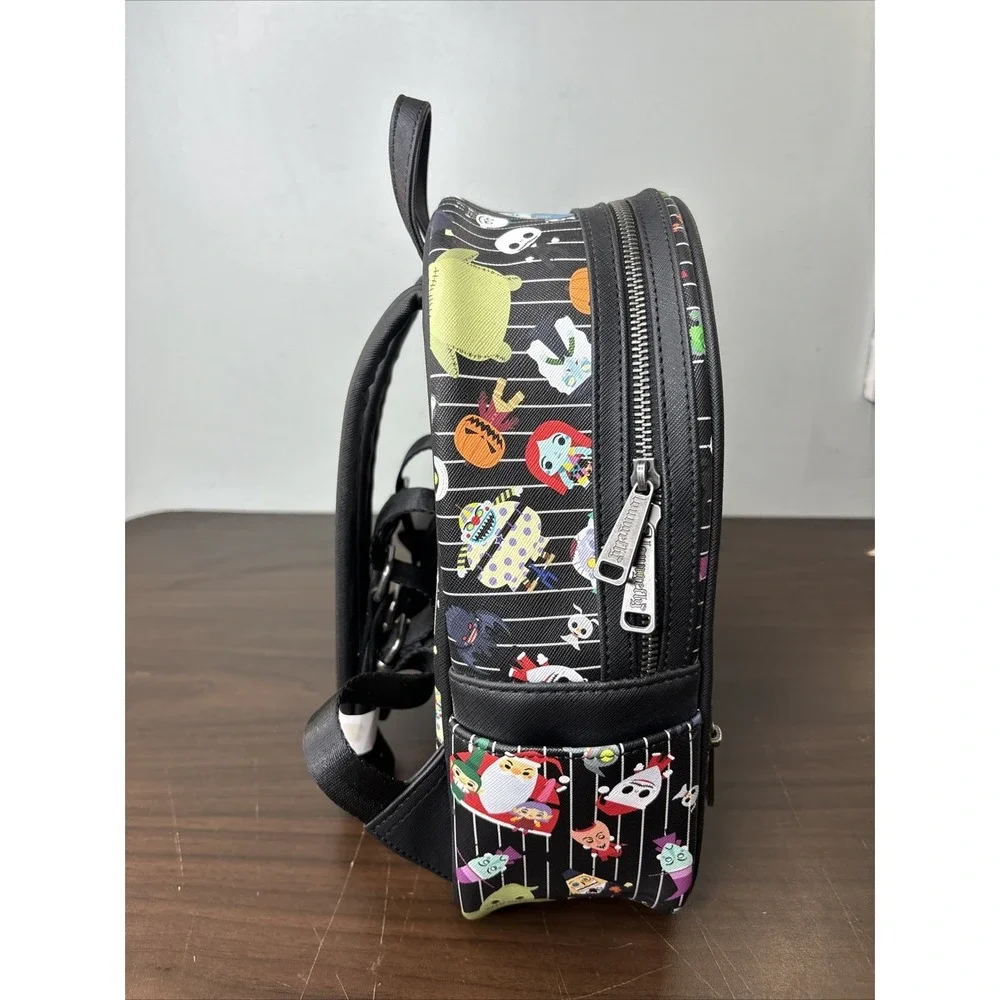 Loungefly Nightmare Before Christmas Backpack  Purse Characters Black NEW